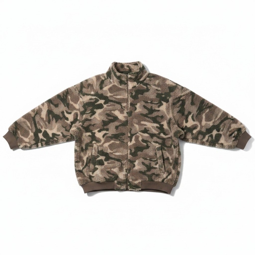WFS‎ Element Gea XL Heavy Camo Sherpa Fleece Full Zip Jacket Camouflage Lined